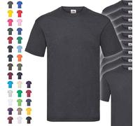 Lot de 10 t-shirts Fruit of the Loom Valueweight, couleur : bleu azur, taille : L