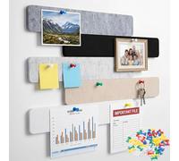 Lot de 10 Tableau Liege Mural Adhésif 40x5 cm Tableaux en Liège D'affichage | Moderne Tableaux en Liège D'affichage en feutre avec Punaises Petit Panneau Liege Mural Affichage pour Photos Horaires Mémos