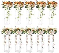 lot de 10 tabourets carrés 20x20x60cm Supports pour fleurs Acrylique Table d'appoint Colonne de fleurs moderne Stratifié acrylique Tabouret pour plantes Support pour plantes Support métallique pour ba