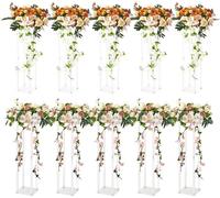 Lot de 10 tabourets d'angle - 20x20x60cm support de fleurs en acrylique - table d'appoint moderne - colonne de fleurs en acrylique laminé - tabouret pour plantes & support de plantes - support métalli