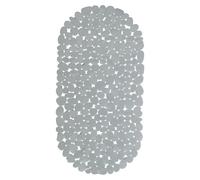 Lot de 10 tapis de baignoire aspect pierre, tapis antidérapants avec ventouses, tapis de baignoire long 66,5 x 34,5 cm, gris