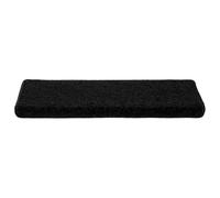 Lot de 10 tapis d'escalier antidérapants, insonorisants et lavables en 100 % polypropylène avec ruban adhésif double face pour escaliers en bois, béton et carrelage Noir 65 x 21 x 4 cm