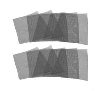 Lot de 10 tapis en maille de fibre de verre solide pour drainage du fond des pots de fleurs, grille ronde, flux d'air et rétention du sol pour bonsaï ou plantes en pot, noir, blanc, gris, 20 x 30 cm