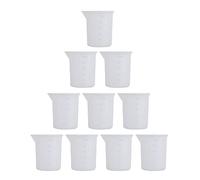 Lot de 10 tasses à mesurer en silicone pour résine, tasses à mélanger pour la fabrication de bijoux en résine, gobelet verseur de peinture, mélange de peinture en silicone anti-adhésif pour mélange