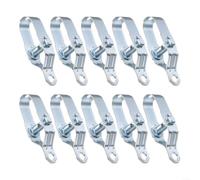 Lot de 10 tendeurs de fil réglables en acier galvanisé pour serre et clôture de jardin, avec tête rotative pour un contrôle précis de la tension, montage facile sans soudure pour fils d'acier 80-120