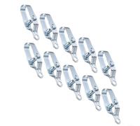 Lot de 10 tendeurs de fil réglables en acier galvanisé pour serre et clôture de jardin, avec tête rotative pour un contrôle précis de la tension, montage facile sans soudure pour fils d'acier 80-120