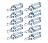 Lot de 10 tendeurs de fil réglables en acier galvanisé pour serre et clôture de jardin, avec tête rotative pour un contrôle précis de la tension, montage facile sans soudure pour fils d'acier 80-120