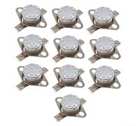 Lot de 10 thermostats à disque bimétallique KSD301 avec bride flottante pour utilisation et utilisation (185 °C)