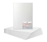 Lot de 10 toiles vierges tendues 100% coton pour peinture à l'huile, acrylique, supports mixtes, toiles blanches (20,3 x 25,4 cm)