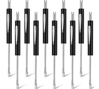Lot de 10 tournevis de poche avec outils de démontage Schrader, mini tournevis à double usage avec clip pour mécaniciens, électriciens, techniciens électroniques, assembleurs (noir)