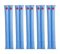 Lot de 10 tubes à eau pour bâche de piscine - 2,4 m - Double chambre en PVC robuste - Pour piscines creusées - Protection hivernale - Valve anti-fuite (10 pièces)