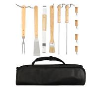 Lot de 10 ustensiles de cuisine portables en acier inoxydable avec spatule et pince pour , anniversaire et jardin