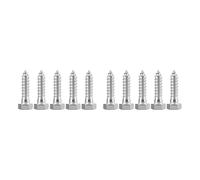 Lot de 10 vis à bois hexagonales de 1,27 x 5,1 cm - En acier inoxydable 304 - Filetage partiel - Pour la construction de terrasses, l'extérieur et les applications industrielles