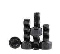Lot de 10 vis à tête cylindrique à six pans creux M2 M2.5 M3 M4 M5 M6 M8 en acier au carbone de grade 12.9 DIN912(25mm x10pcs)