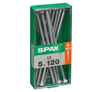 Lot de 10 vis acier tête autofraisée plate, Diam.5 mm x L.120 mm