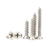 Lot de 10 vis autotaraudeuses à tête fraisée cruciforme M3 M3.5 M4 M5 M6 M8 en acier inoxydable for meubles(40mm x10pcs)