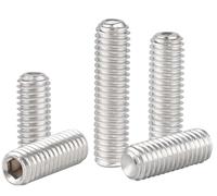 Lot de 10 vis sans tête à six pans creux M10-1,5 x 6 mm, pointe cylindrique sans tête, boulon sans tête, boulon sans tête à pointe plate, entraînement hexagonal interne, acier inoxydable 304