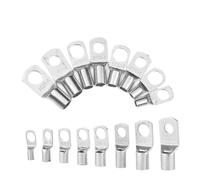Lot de 100/1000 connecteurs de Fils à Anneau en cuivre for câble électrique, borne à sertir SC6 SC10 SC16 SC25, Bloc de Batterie en cuivre Nu, Trou de cosse(500 PCS,SC25-10)