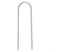Lot de 100 agrafes de jardin galvanisées de type U en fil d'acier robuste pour sécuriser les serres, les tissus et les épingles à gazon, couleur argent, 15 cm de long (15 cm)