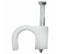 Lot de 100 agrafes et tuyaux blancs de 5 mm, parfaits pour fixer les câbles et les tuyaux en toute sécurité et bien rangés.