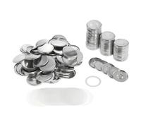 Lot de 100 aimants de réfrigérateur, badges, boutons, 25 mm, 32 mm, 58 mm, autocollants magnétiques puissants for réfrigérateur, matériau vierge pour casier de bureau(25mm)