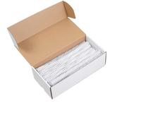 Lot de 100 anneaux de reliure à spirale en plastique à trou unique à ressort en caoutchouc 48 trous A4 pour carnet de notes Serpent (blanc, 12,7 mm)