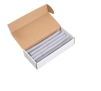 Lot de 100 anneaux de reliure à spirale en plastique à trou unique à ressort en caoutchouc 48 trous A4 pour carnet de notes Serpent (transparent, 11,1 mm)
