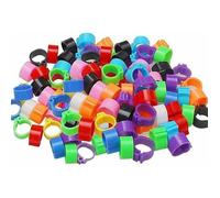 Lot de 100 anneaux d'identification pour pattes d'oiseaux, en plastique, de 8 mm, pour marquage des pigeons, des fermes, des