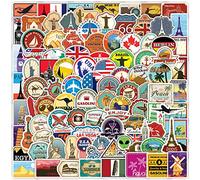 Lot de 100 autocollants de voyage pour adolescents et adultes, autocollants mignons et imperméables pour bouteilles d’eau, ordinateurs portables, valises, planches, guitares et fêtes d’anniversaire