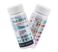 Lot De 100 Bandelettes Test Piscine Et Spa 7 En 1 Mesure Ph Chlore Libre Total Brome Alcalinité Dureté Acide Cyanurique