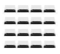 Lot de 100 boîtes d'emballage carrées en plastique transparentes jetables pour gâteaux et desserts