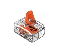 Lot de 100 bornes WAGO 221 Mini 2x4mm² à leviers souple & rigide