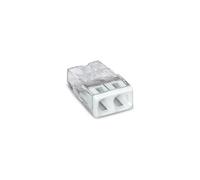 Lot de 100 bornes WAGO 2273 - 2 x 0,5 à 2,5mm² Transp. / Blanc