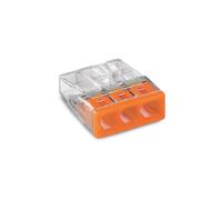 Lot de 100 bornes WAGO 2273 - 3 x 0,5 à 2,5mm² Transp. / Orange