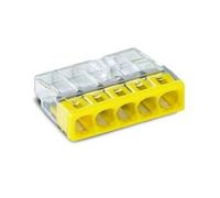Borne de raccordement 5 fils rigides 2,5mm² Wago 2273-205