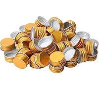 Lot de 100 bouchons à vis en aluminium pour bouteilles, cache-vis de rechange, bouchon à vis en métal (doré, 28 mm)