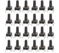 Lot de 100 boutons poussoirs 9 mm | Module d'entrée à trou traversant de 6 x 6 mm avec fils en bronze pour travaux de réparation à distance