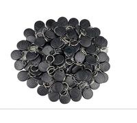 Lot de 100 bracelets intelligents en silicone RFID avec contrôle d'accès - 125 kHz EM4100 NFC - Étanche - Noir