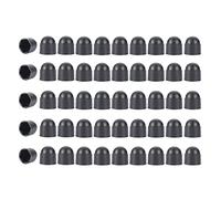 Lot de 100 cache-écrous hexagonaux, M10 x 17 mm, capuchons de protection en plastique pour boulons, vis hexagonales noires