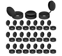 Lot de 100 cache-vis en plastique noir pour protection des vis