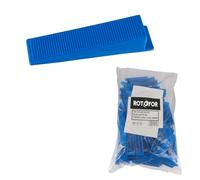 Lot de 100 cales auto-nivelantes pour croisillon de carrelage - Largeur 23 mm - Longueur 88 mm
