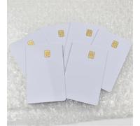 Lot de 100 cartes à puce vierges ISO7816 en PVC blanc SLE FM 4442 Chip Contact IC