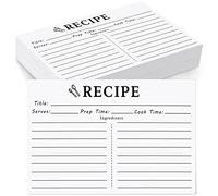 Lot de 100 cartes de recettes vierges pour fête prénuptiale et mariage 7,6 x 12,7 cm, 7,6 x 12,7 cm, double face, cartes de recettes vierges pour fête prénuptiale et mariage