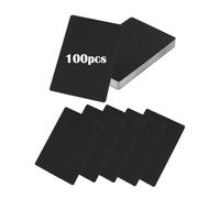 Lot de 100 cartes de visite vierges en métal - 8,6 x 5,4 cm - Alliage d'aluminium - Épaisseur : 0,21 mm - Matériau laser - Noir - Carte de visite gravée au laser