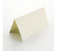 Lot de 100 cartons de table, vierges, 10 x 5 cm, pour marque-place, étiquettes nominatives, anniversaires, mariages, baptêmes, réservations de table, etc - Ivoire