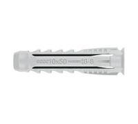 Lot de 100 chevilles à expansion universelles à 4 voies 6 x 30 mm en polyamide - Chevilles en nylon - Chevilles en plastique pour béton, brique, pierre naturelle et plaque de plâtre - Fixation solide