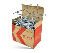 Lot de 100 chevilles à frapper SMK - Avec col et tête cylindrique - 8 x 50 mm