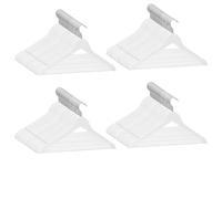 Lot de 100 cintres blancs en bois dur avec encoches antidérapantes, crochet rotatif et barre de pantalon, 44,5 x 23 cm, peu encombrant, pour garde-robe, chambre à coucher, rangement sans plis