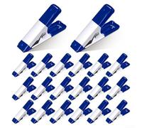 Lot de 100 clips à ressort en métal de 5,1 cm de long avec ouverture maximale de 1,9 cm pour mini tubes et fils avec nuances bleues et rouges résistantes à la rouille pour un usage domestique (bleu)