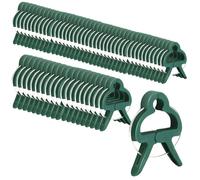 Lot de 100 clips d'attache pour plantes, supports, tuteurs, pince pour arbustes, potagers - Grande taille - Linxor